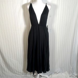 Reformation Naya Black Dress Sz L NWT
